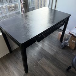 Black office desk