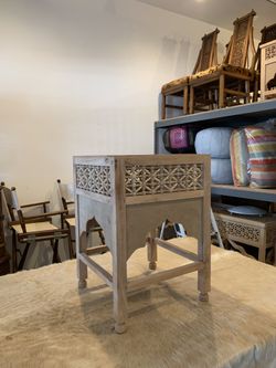 Raw Moroccan Counter Stool