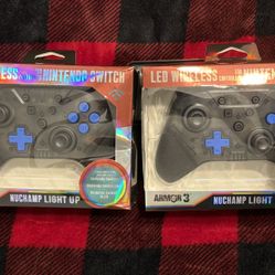 Nintendo Switch Pro Controllers 2Pack - Armor3 "Nuchamp" Wireless Game Controllers