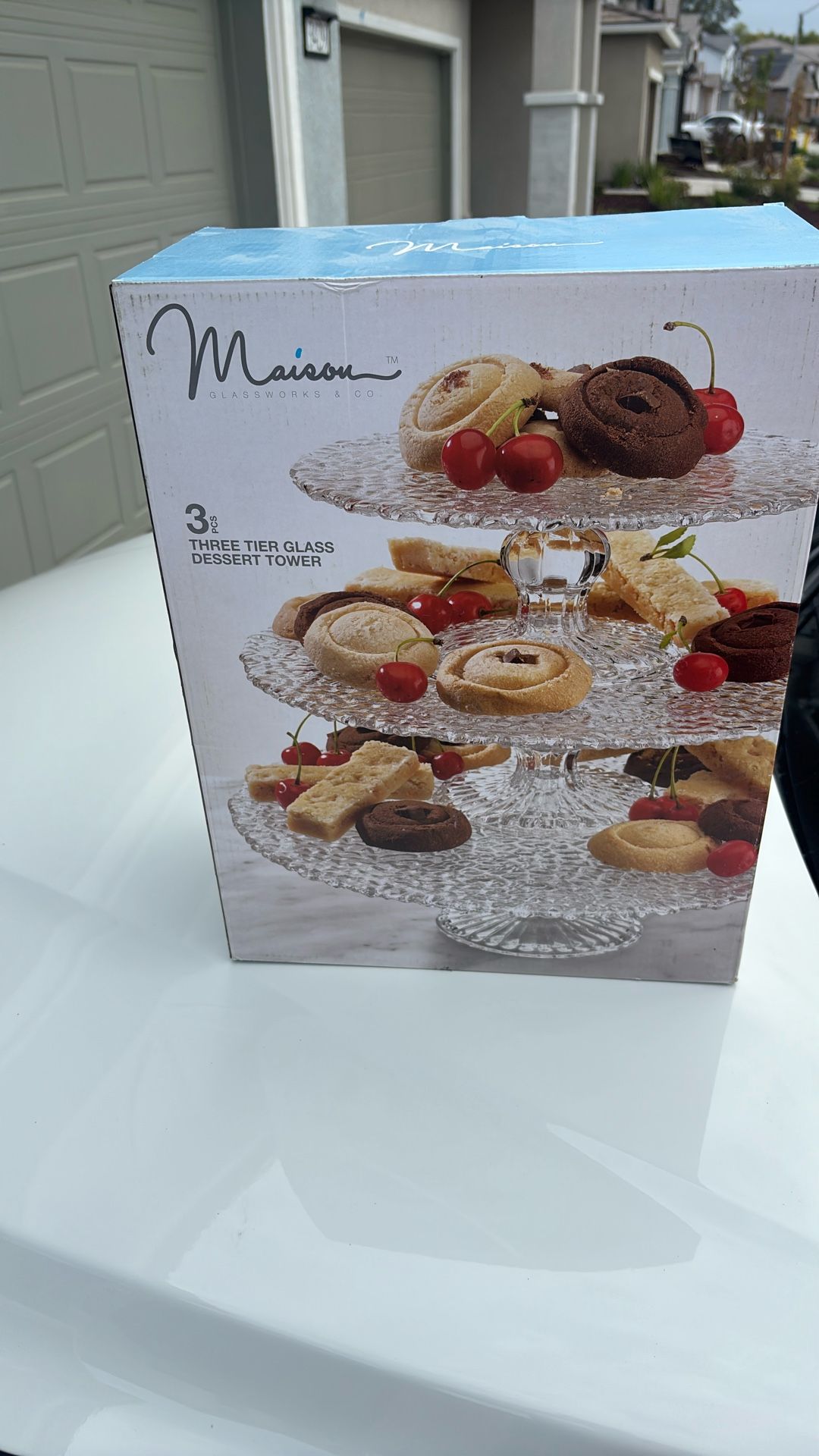 Three Tier Glass Dessert Tower 