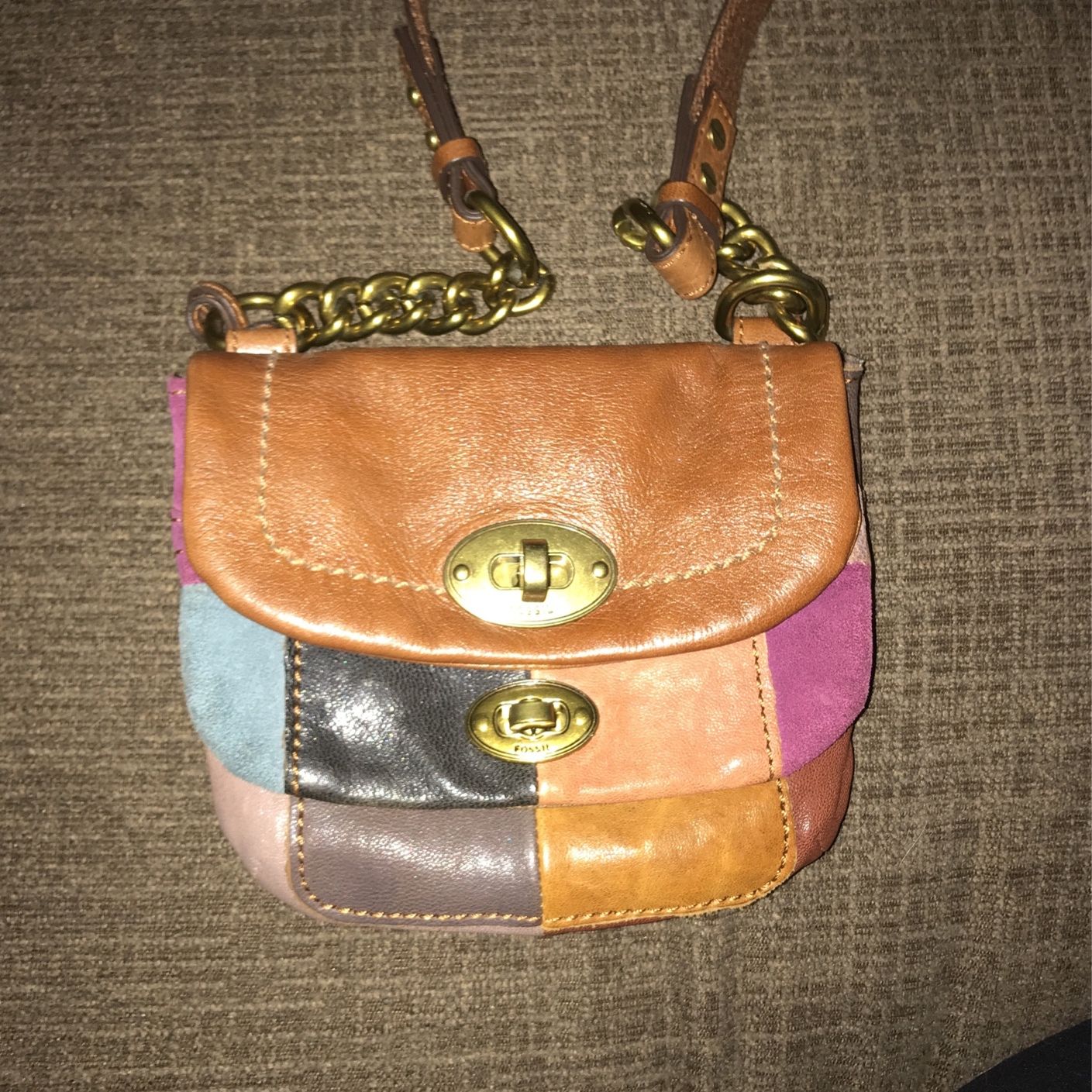 Mint Fossil Small Cross Body Bag