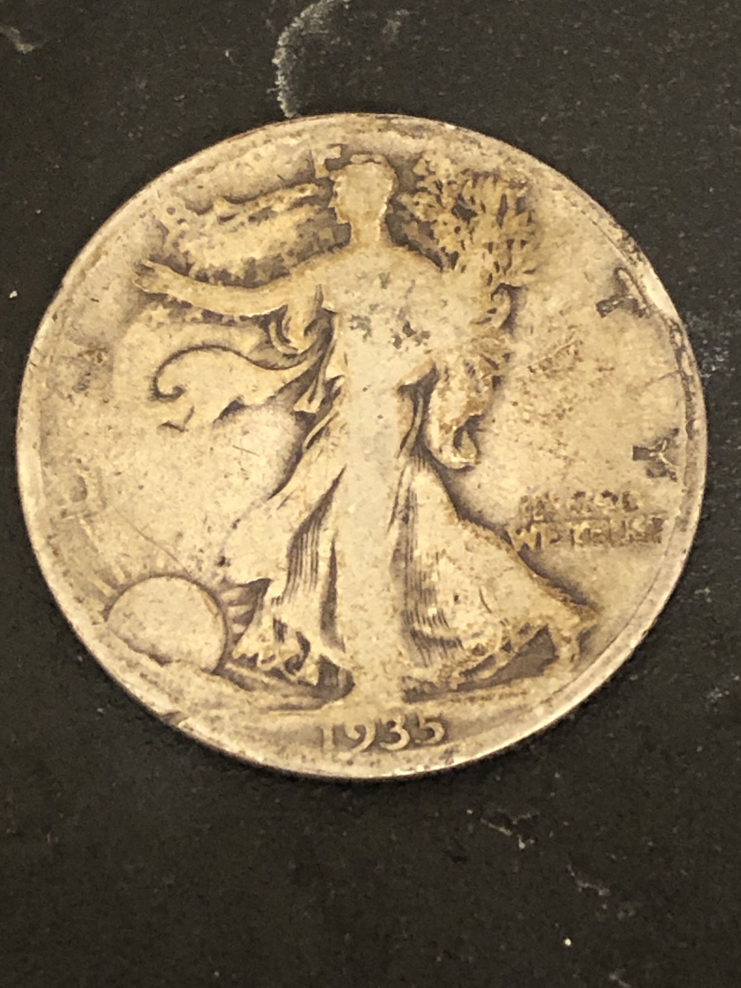 1935 Walking Liberty  90 % Silver Half Dollar 