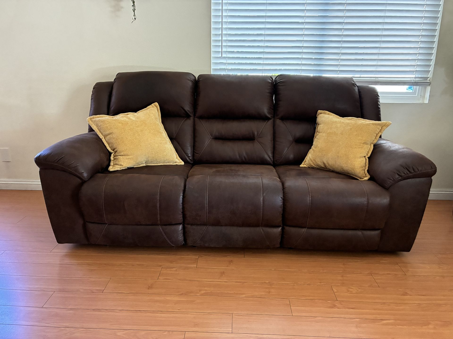Faux Leather Couch