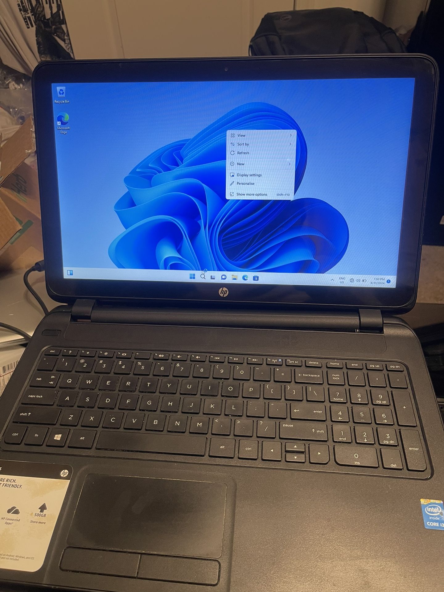 HP Pavilion 15 Touchscreen Intel Core i3 1.7GHz 4gb 500gb HD