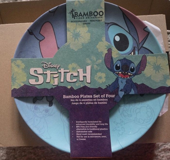 Disney Stitch - Bamboo Plates (Set of Four)