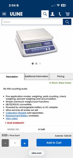 Uline High Accuracy Scale H-1649