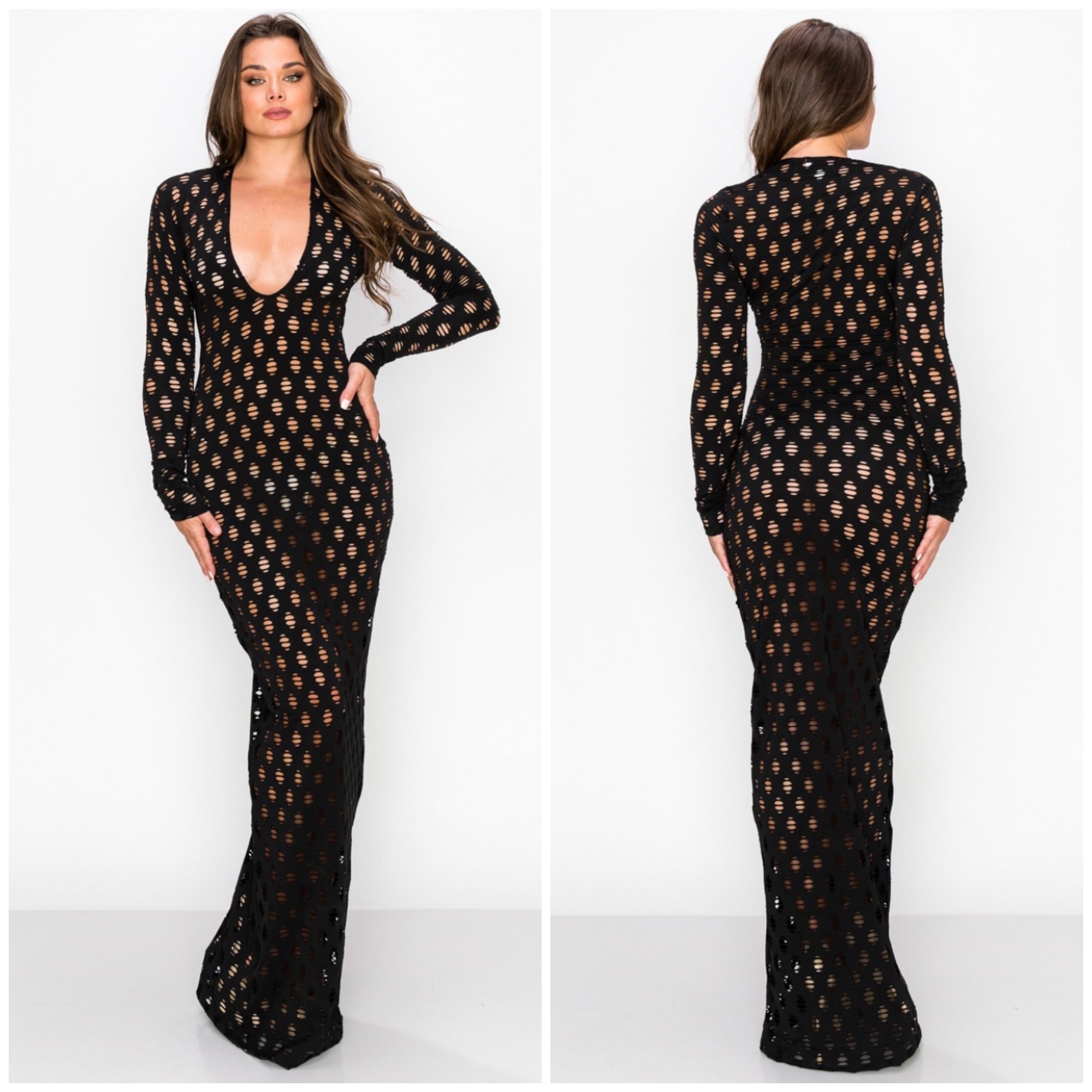 Fishnet Maxi Dress (S-L)