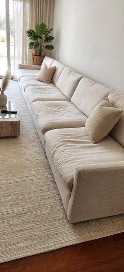 Divani Casa Fedora 5-Piece Modern Fabric Sectional Sofa - Beige