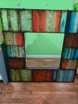 Square accent mirror