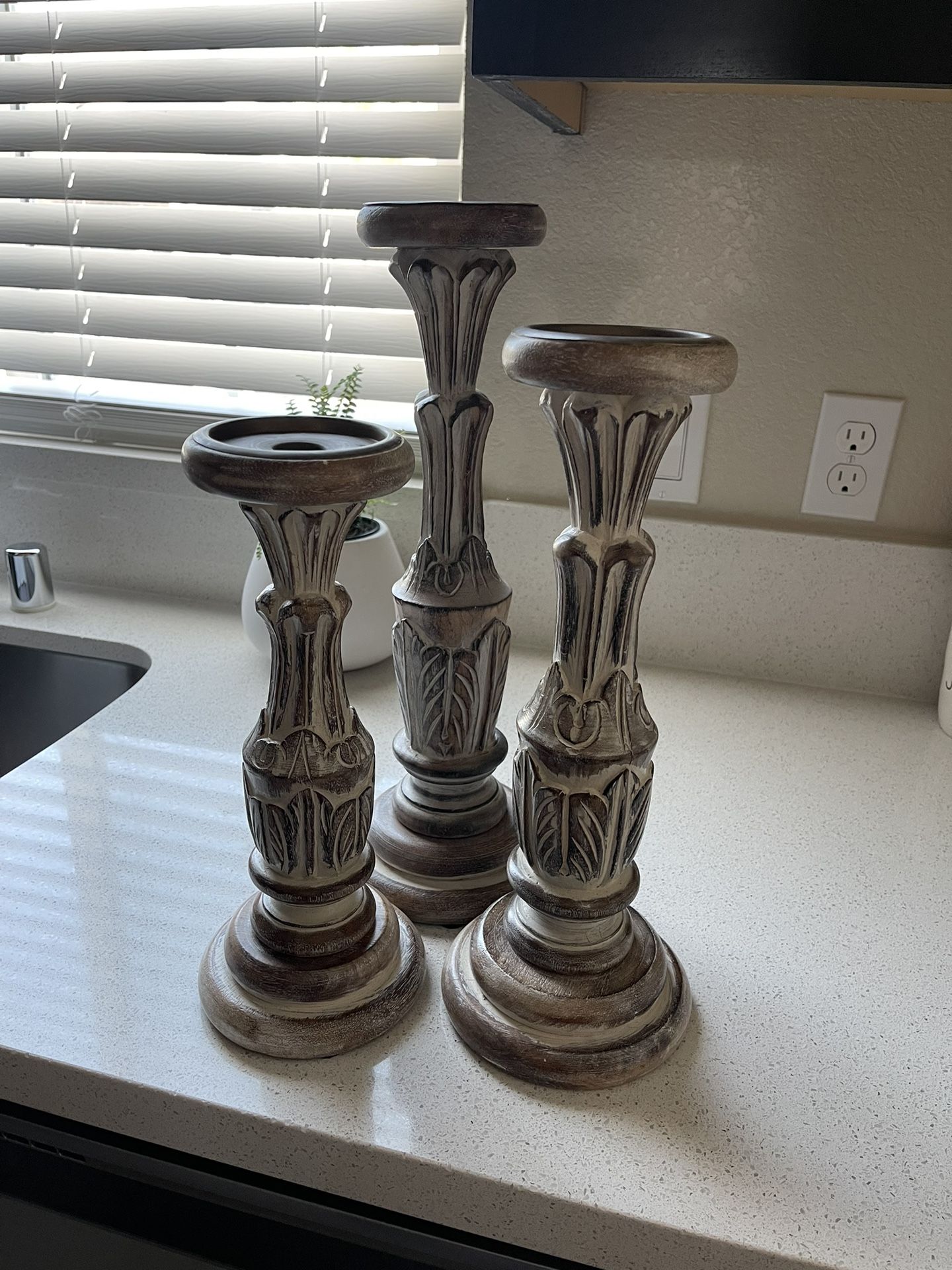 Wood Candle Holders