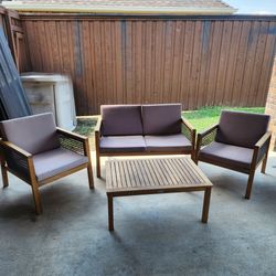4 Piece Outdoor Patio Conversation Set