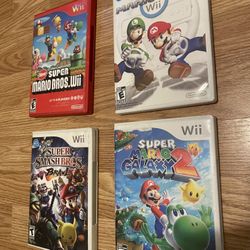 Mario Kart, Super Mario Bros, Super Smash Bros Brawl,Super Mario Galaxy Bundle