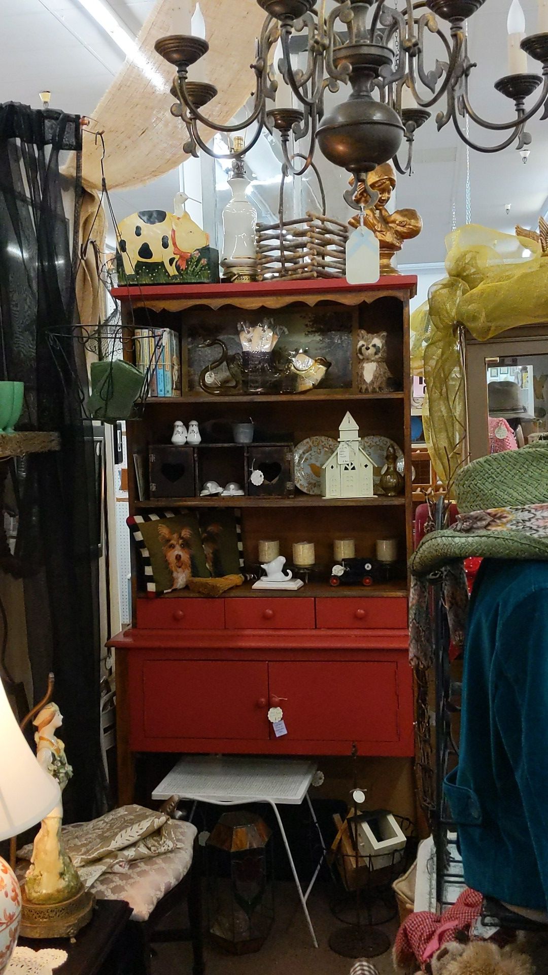 Red Hutch 2 Pieces