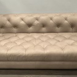 MODENA CHESTERFIELD LEATHER SOFA WITH TUFTED SEAT