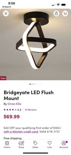 Brand New Orren Ellis LED Light