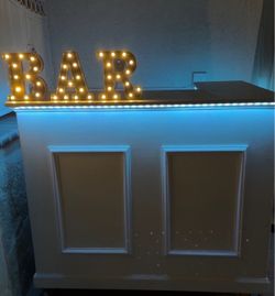 Hand made bar with edge leds