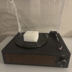 New! Vinyl Turntable With 2 Built-In Stereo Speakers