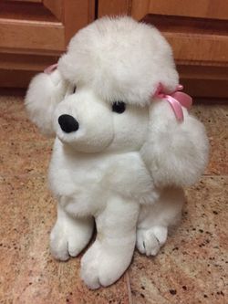 White Puppy Stuffed Plush Animal Toy