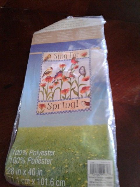 Sing For Spring House Flag Birds Seasonal Large Decorative Yard Banner 28" x 40