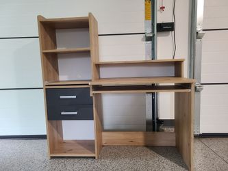 Beautiful kids desk with side shelves attached