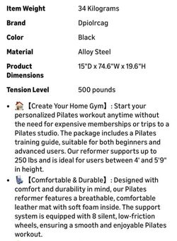 New Pilates reformer