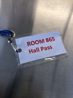 Hall pass for 5 minutes
