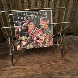 Mid-Century Metal Record Rack/Holder
