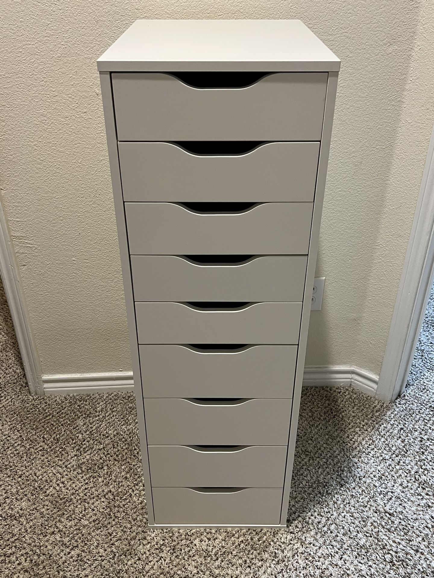 ALEX Drawer unit with 9 drawers, white, 141/8x455/8 - IKEA