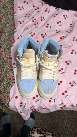 Blue Nikes shoes