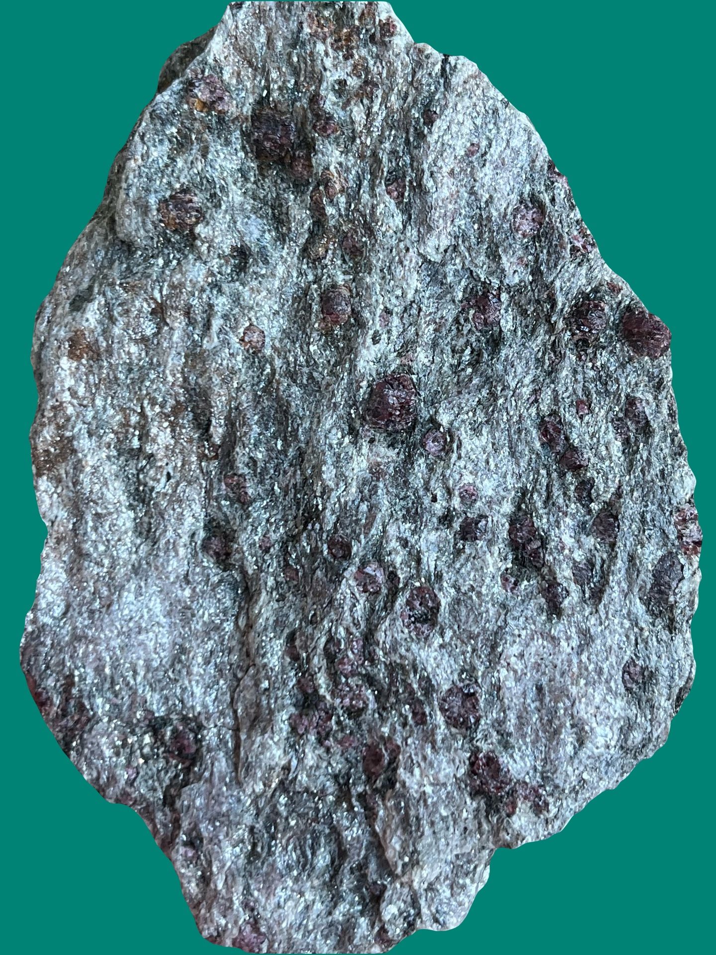 Garnets In Mica Schist. Gemstones Crystals Rocks Minerals
