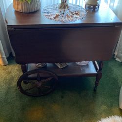 Antique Mahogany Tea Cart