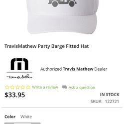 Travis Matthew, Flex Fit Hat, White,  Size Sm/Md