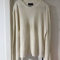 Amiri Waffle Cone Bones Long Sleeve Shirt Size M