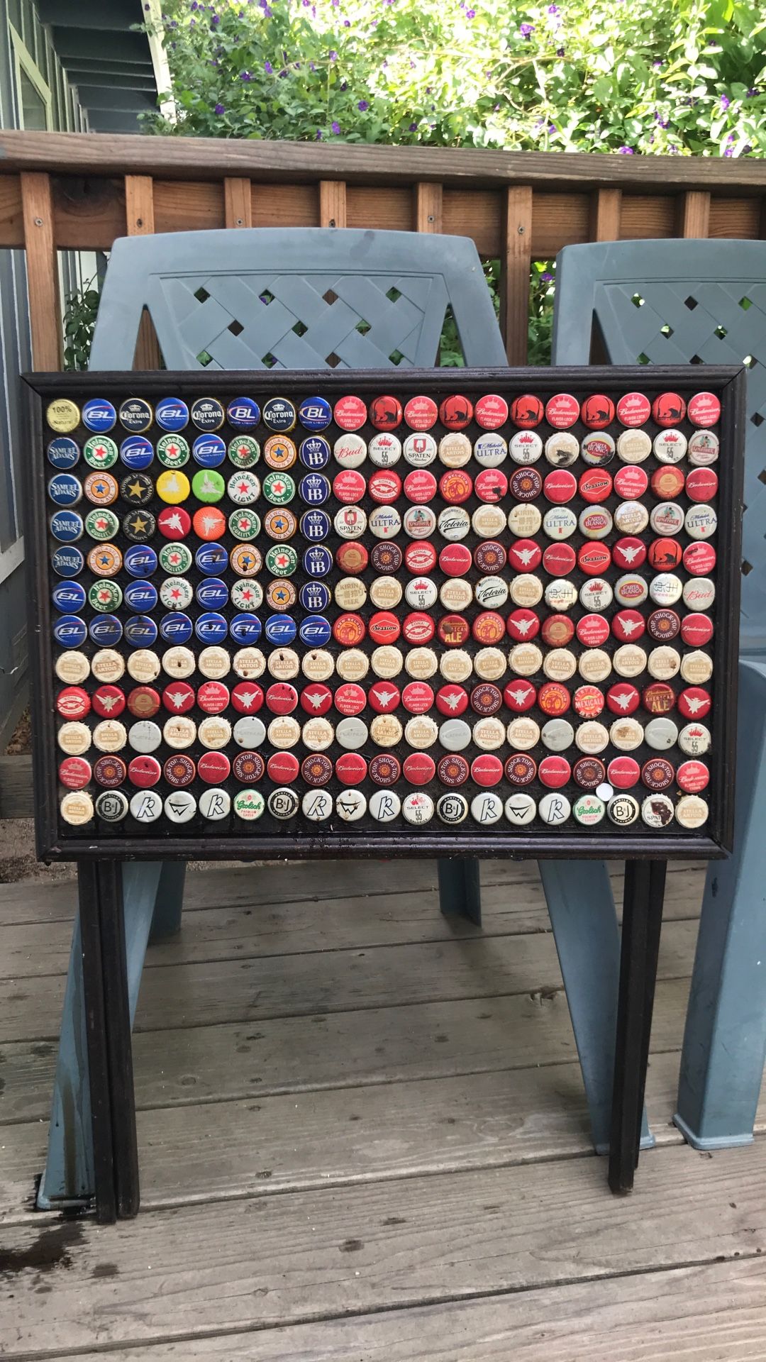 Homemade American Flag Table