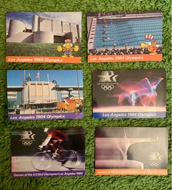 1984 Los Angeles Olympics Official Licensed Postcard Collection – Vintage Unused – Rare Set (6)