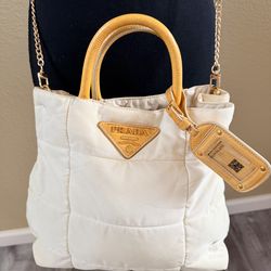 Authentic Prada Quilted Nylon Tote – Convertible Crossbody