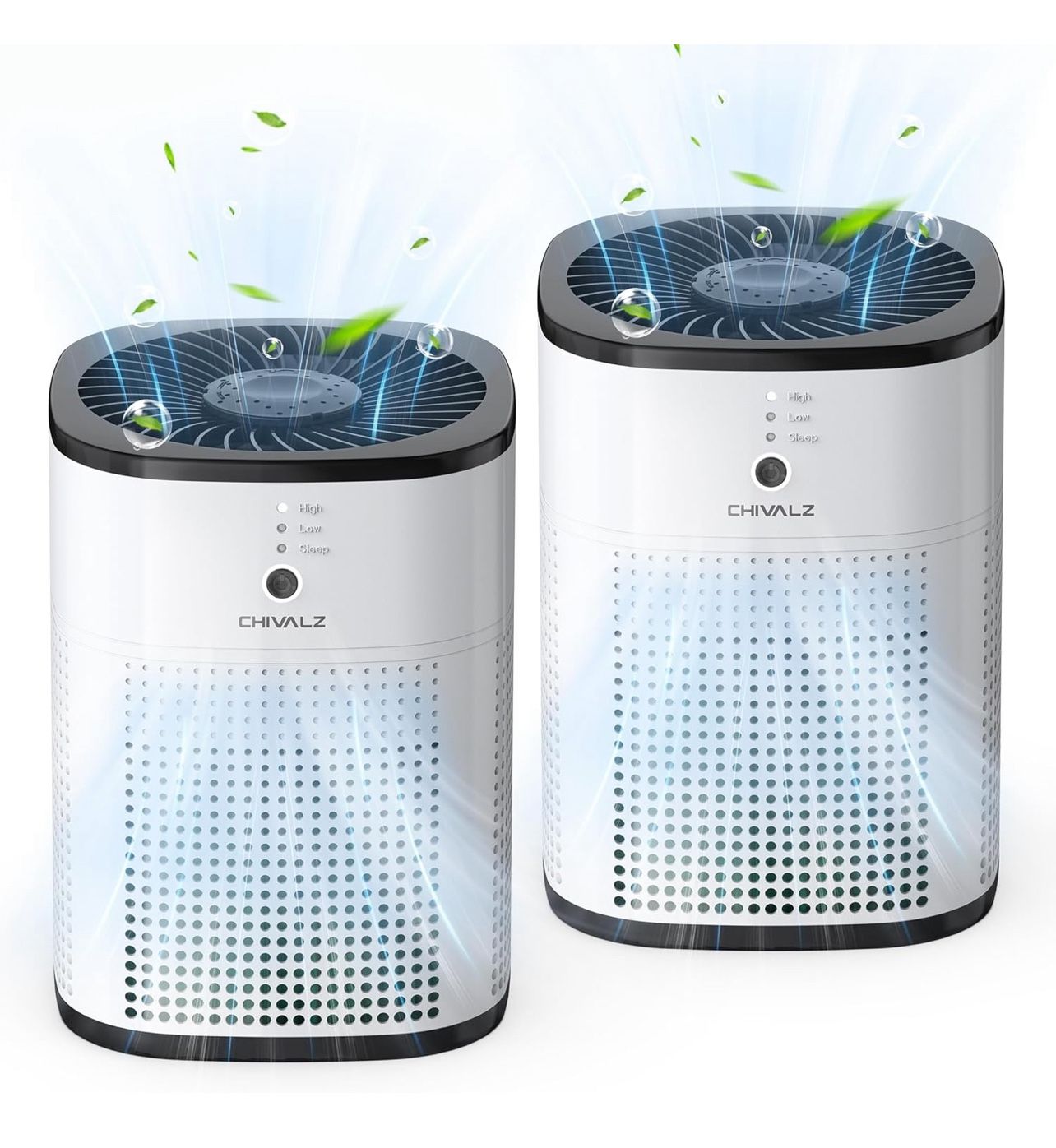 2 Pack Air Purifiers for Bedroom with True HEPA Filter
