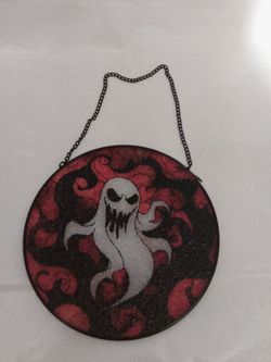Halloween Ghost Stained Glass Suncatcher
