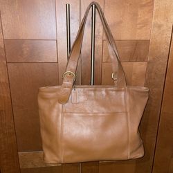 Coach Zip Tote Waverly Lafayette Tan Glove-tanned Leather Vintage # 4155 15x11