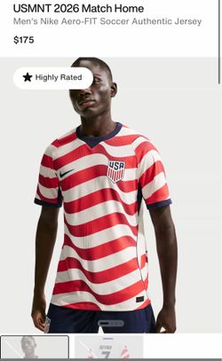 Nike Aero fit authentic match USMNT World Cup 2026 jersey