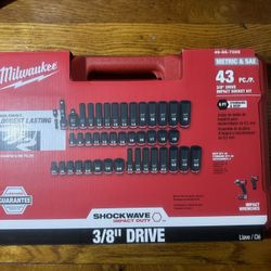 Milwaukee 3/8" Impact Sockets 