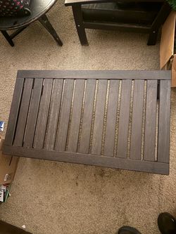 Black painted wooden coffee table