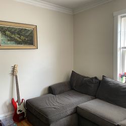 Gray Sectional Couch with Chaise