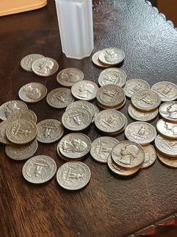 One roll of 40 90% silver quarters. $10 face value