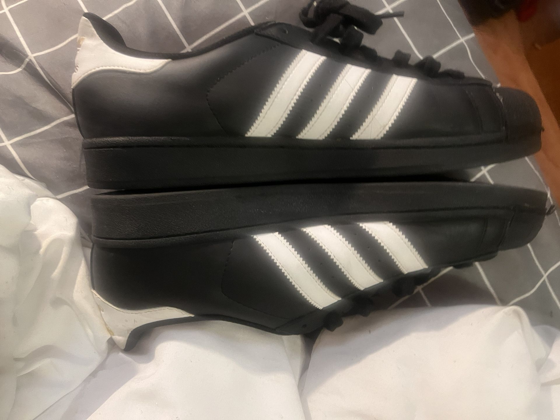 Size 11 Black White Adidas
