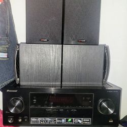 Pioneer VSX-523 ....4 Polk Audio Soe6