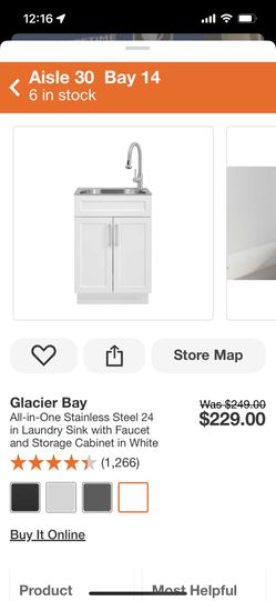 Glacier Bay All-in-One Stainless Steel 24 in Laundry Sink with