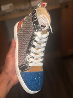 BLUE SPARKS TOE ORANGE RED