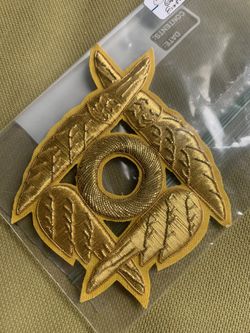 Large Gold embroidery crest Brand new