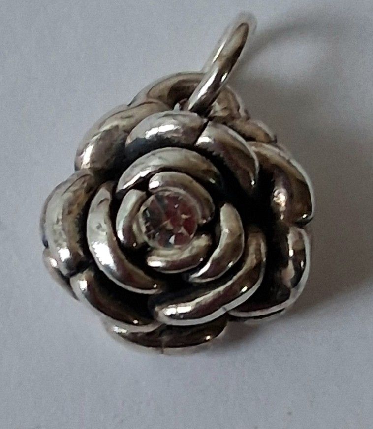 925 Silver Rose Pendant